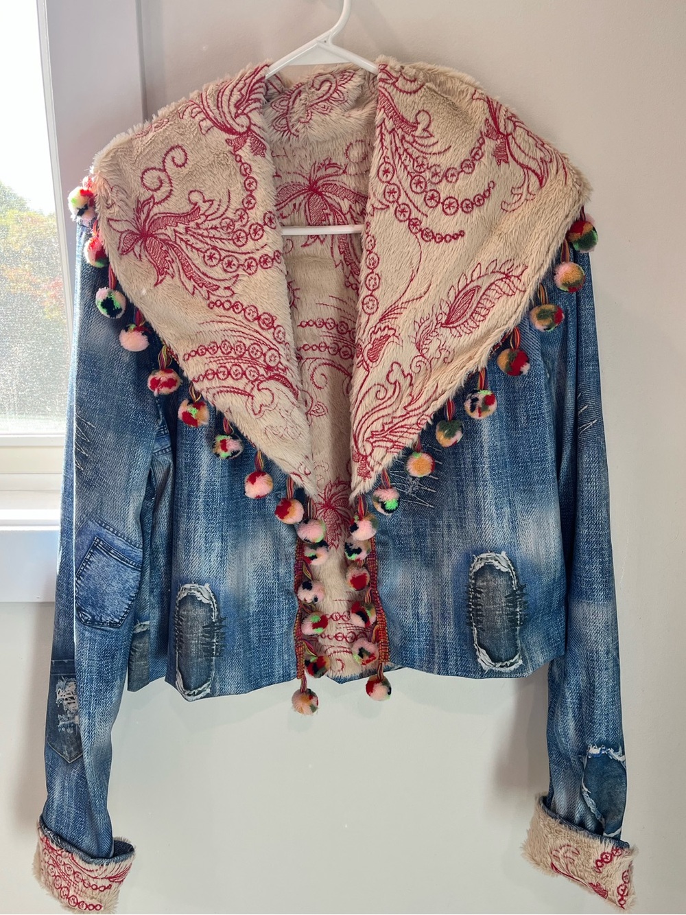 Viviana Gabeiras Embellished Reversible Jacket sz M
